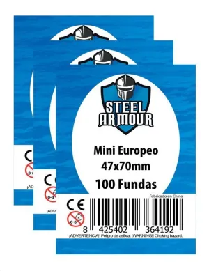 FUNDAS STEEL ARMOUR MINI EUROPEO 47X70 MM (100)