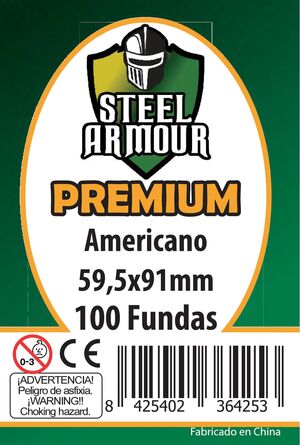 FUNDAS STEEL ARMOUR AMERICANO PREMIUM 59,5X91 MM (100)