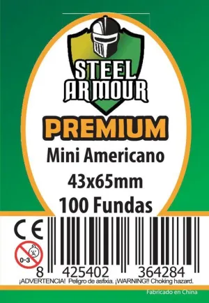 FUNDAS STEEL ARMOUR MINI AMERICANO PREMIUM 43X65 MM (100)