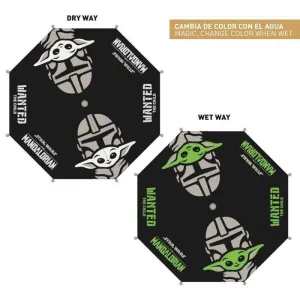 STAR WARS THE MANDALORIAN PARAGUAS AUTOMATICO CAMBIA COLOR CON LLUVIA      