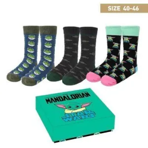 STAR WARS THE MANDALORIAN PACK 3 MODELOS CALCETINES 40-46