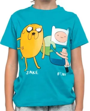 HORA DE AVENTURAS CAMISETA NIÑO AZUL FINN Y JAKE T-12                      