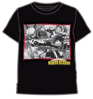 MY HERO ACADEMIA CAMISETA NEGRA VIÑETA XL