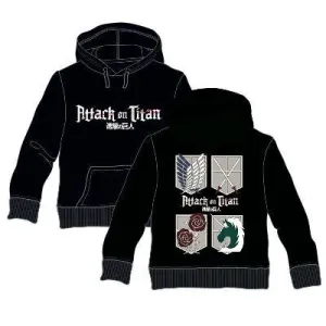 ATAQUE A LOS TITANES SUDADERA CON CAPUCHA LOGOS XS