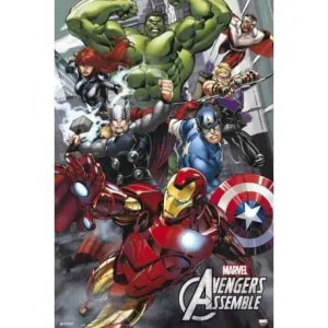 POSTER LOS VENGADORES AVENGERS ASSEMBLE 61 X 91 CM                         