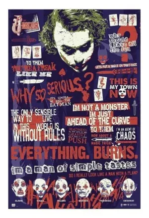 POSTER BATMAN THE DARK KNIGHT JOKER 61 X 91 CM POSTER BATMAN THE DARK KNIGHT JOKER 61 X 91 CM