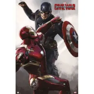 POSTER CAPITAN AMERICA CIVIL WAR CAPITAN AMERICA VS IRON MAN 61 X 91 CM    