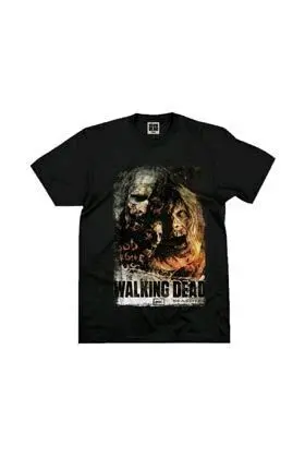 THE WALKING DEAD ZOMBIES GOD FORGIVES AMC CAMISETA NEGRA CHICO TALLA M     