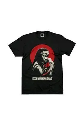 THE WALKING DEAD MICHONNE SOL AMC CAMISETA NEGRA CHICO TALLA XL            