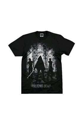 THE WALKING DEAD MICHONNE BOSQUE AMC CAMISETA NEGRA CHICO TALLA S          