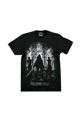 THE WALKING DEAD MICHONNE BOSQUE AMC CAMISETA NEGRA CHICO TALLA M          