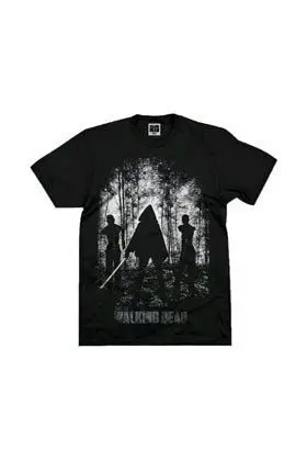 THE WALKING DEAD MICHONNE BOSQUE AMC CAMISETA NEGRA CHICO TALLA L          