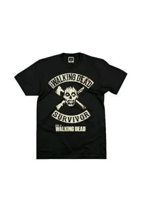 THE WALKING DEAD WD SURVIVORS AMC CAMISETA NEGRA CHICO TALLA M             