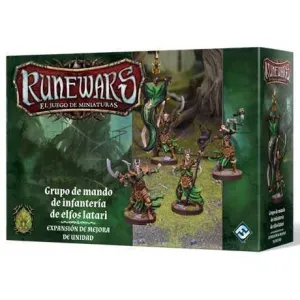 RUNEWARS: GRUPO DE MANDO DE INFANTERIA DE ELFOS LATARI                     