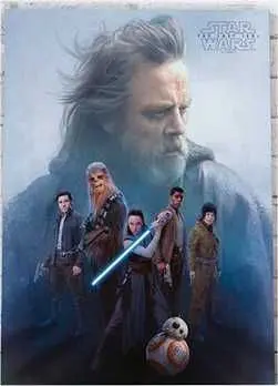 POSTER VIDRIO STAR WARS EPISODIO VIII GRUPO RESISTENCIA 30 X 40 CM         