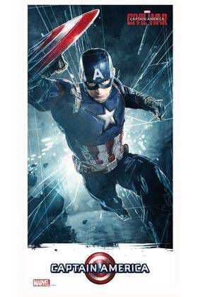 POSTER VIDRIO CAPITAN AMERICA CIVIL WAR CAPITAN AMERICA 30 X 60 CM         