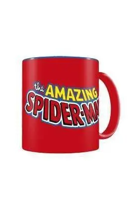 SPIDERMAN TAZA AZUL-ROJA CERAMICA LOGO MARVEL COMICS                       