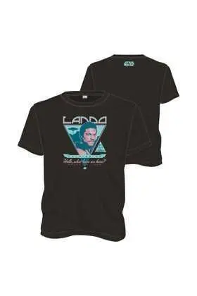 STAR WARS EP VII CAMISETA NEGRA CHICO LANDO POSTER ROCK T-XL               