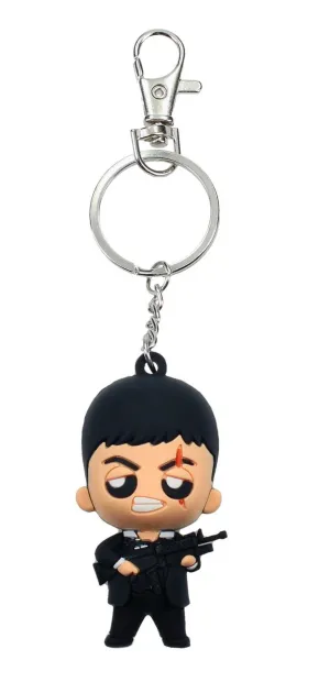 SCARFACE LLAVERO CABEZON GOMA POKIS 6 CM TONY MONTANA                      