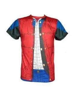 REGRESO AL FUTURO CAMISETA CHICO MARTY MCFLY TORSO FULLPRINT VHS T-XL      