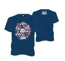 ESCUADRON SUICIDA CAMISETA AZUL CHICO JOKER T-M                            