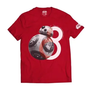 STAR WARS EPISODIO VIII CAMISETA BB-8 ROJA CHICO T-L                       