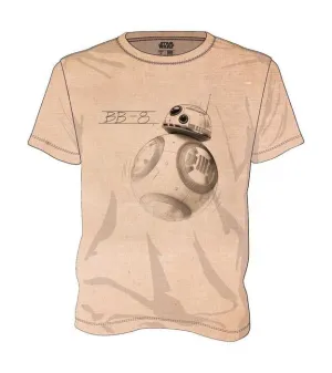 STAR WARS EPISODIO VIII CAMISETA CHICO COLOR PAPEL BB-8 ESBOZO T-XXL       