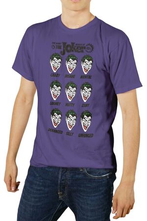 THE JOKER CAMISETA LILA CHICO EXPRESIONES DC COMICS T-S                    