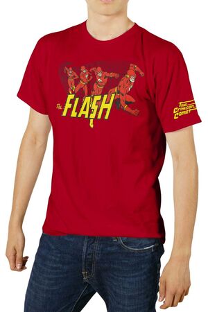 THE FLASH CAMISETA ROJA CHICO THE CRIMSON COMET DC COMICS T-S              