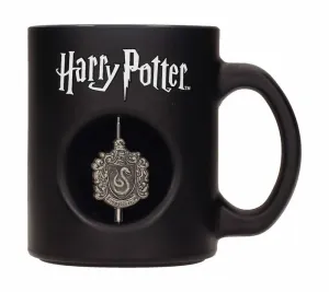 HARRY POTTER TAZA NEGRA EMBLEMA GIRATORIO 3D SLYTHERIN                     