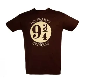 HARRY POTTER CAMISETA MARRON CHICO LOGO 9-3/4 T-XL                         