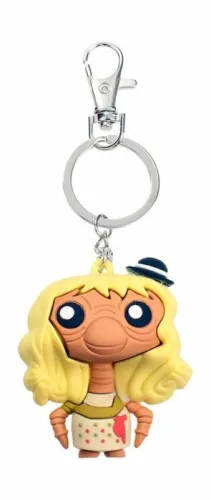 E.T. EL EXTRATERRESTRE LLAVERO GOMA 3D 6 CM E.T. VESTIDO                   