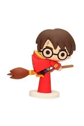 HARRY POTTER MINIFIGURA GOMA 6 CM HARRY POTTER NIMBUS CAPA ROJA