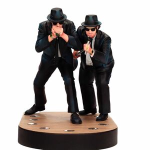 THE BLUES BROTHERS MOVIE 1980. JAKE Y ELWOOD FIG 18 CM CANTANDO