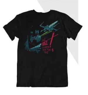 STAR WARS CAMISETA UNISEX NEGRO THE FORCE IS STRONG WITH THIS ONE XXL      
