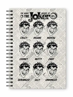UNIVERSO DC LIBRETA ESPIRAL JOKER CARAS