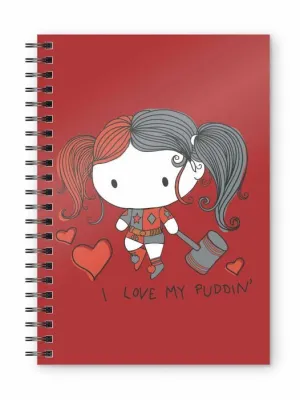 UNIVERSO DC LIBRETA ESPIRAL HARLEY QUINN CHIBI PUDDIN