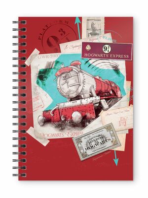HARRY POTTER LIBRETA ESPIRAL HOGWARTS EXPRESS ROJA