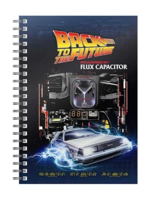 REGRESO AL FUTURO LIBRETA ESPIRAL POWERED BY FLUX CAPACITOR