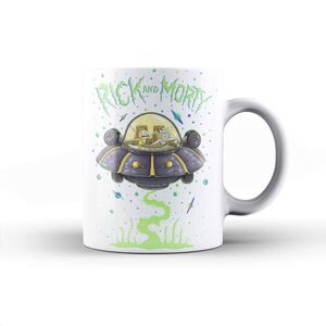 RICK Y MORTY TAZA CERAMICA NAVE ESPACIAL