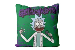 RICKY Y MORTY COJIN CUADRADO GET SCHWIFTY ENVASADO VACIO