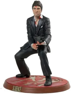 SCARFACE ESTATUA TONY MONTANA SANGRE DISPARANDO 18 CM