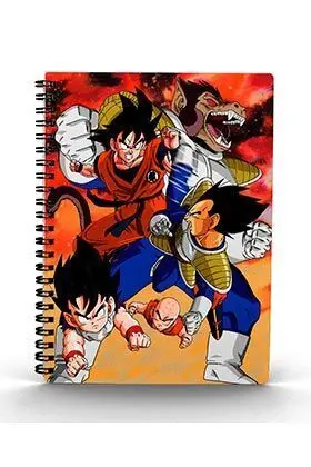 DRAGON BALL Z LIBRETA EFECTO 3D GOKU VS VEGETA