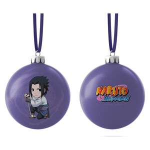 NARUTO SHIPPUDEN BOLA NAVIDAD CHIBI MORADA SASUKE