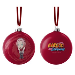 NARUTO SHIPPUDEN BOLA NAVIDAD CHIBI ROJA SAKURA