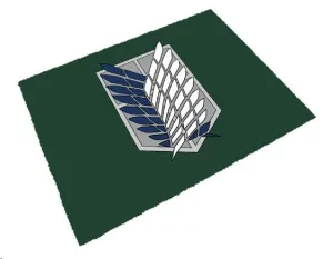 ATAQUE A LOS TITANES FELPUDO 60X40 CM EMBLEMA SCOUT