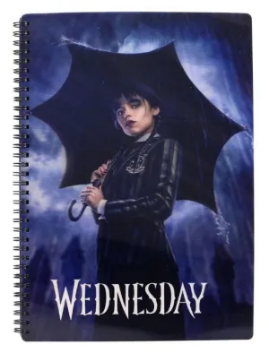 WEDNESDAY LIBRETA EFECTO 3D 30X21CM LLUVIA