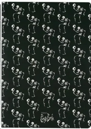 LA NOVIA CADAVER CUADERNO PAUTA ESQUELETOS TAPA BLANDA