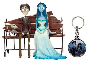 SET FIGURAS + REGALO LLAVERO METALICO LA NOVIA CADAVER