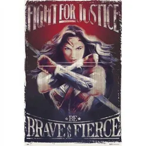 POSTER WONDER WOMAN FIGHT FOR JUSTICE 61 X 91 CM                           